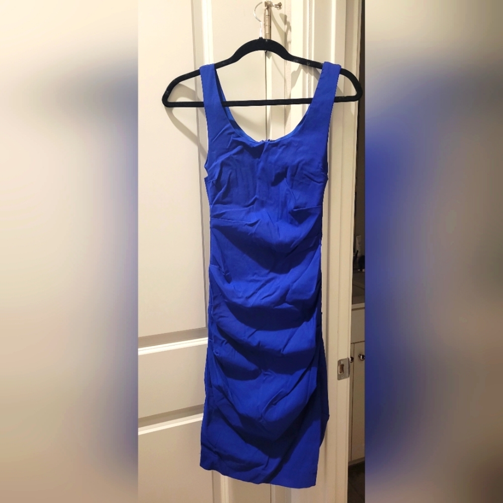 Royal blue fitted dress